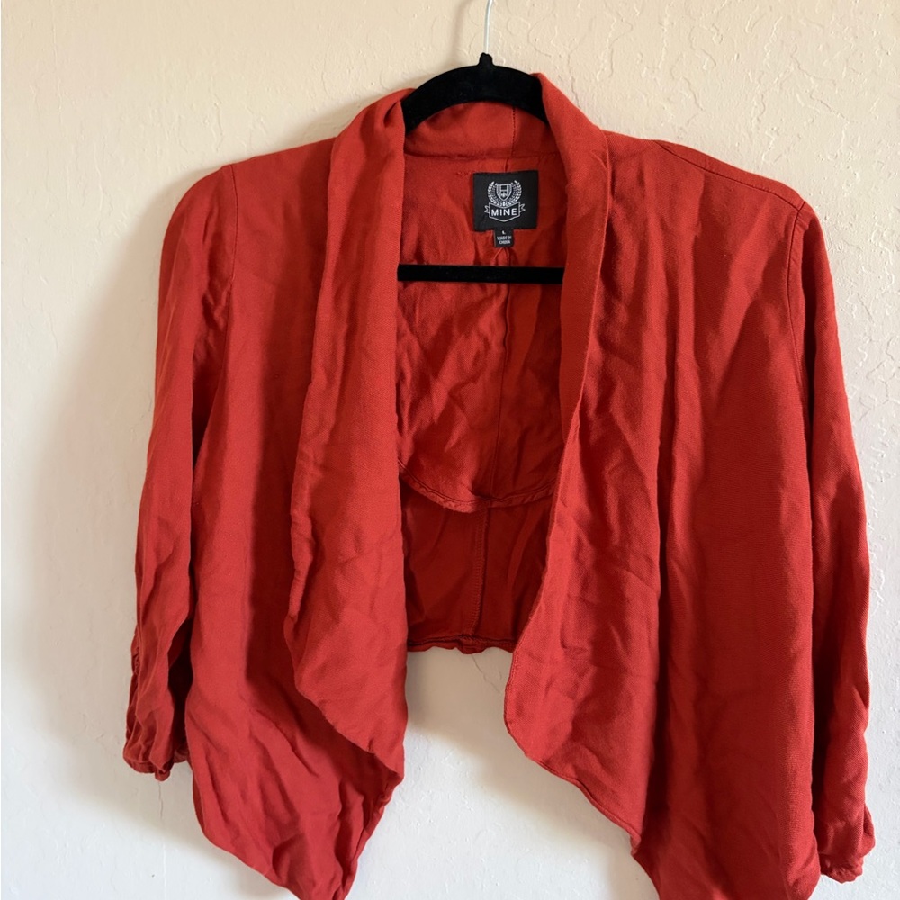 Mine Terracotta Open Front Cardigan